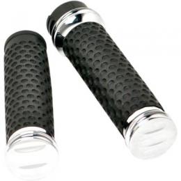 Arlen Ness Soft-Touch Grips - Scalloped - Chrome　カタログ番号:0630-0804